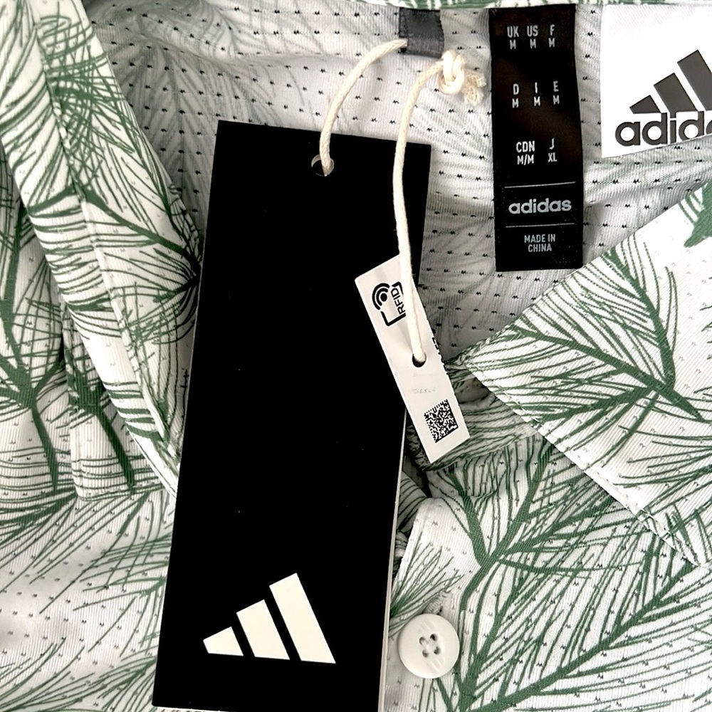 adidas Golf Ultimate365 Mesh Pine Print Shirt - Picture 15 of 15